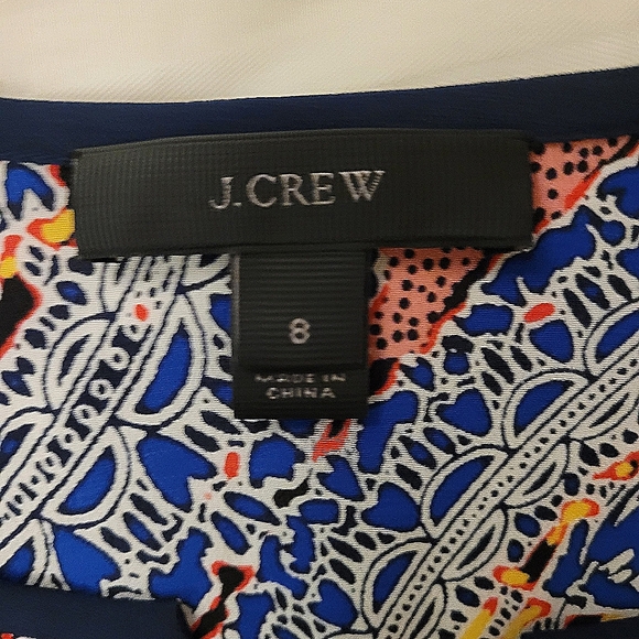 J. Crew Sz 8 silk dress - Picture 3 of 4